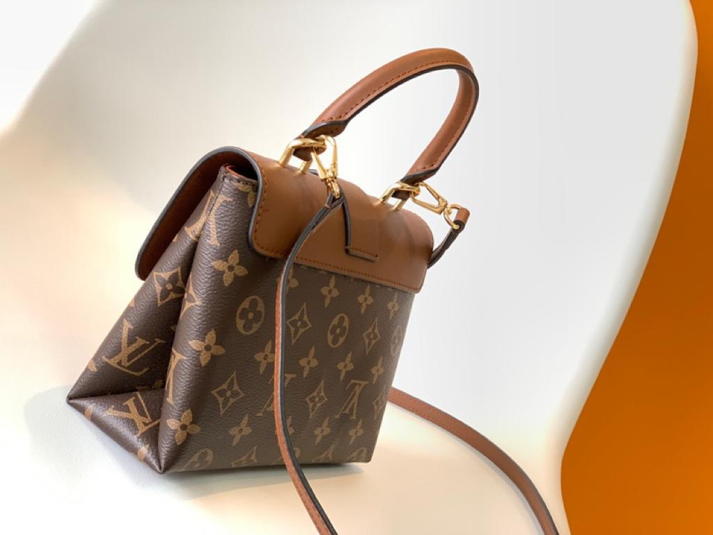 LV Locky BB Monogram Canvas Caramel Brown For Womtlm, Womtlm’s Handbags, Shoulder And Crossbody Bags 7.9in/20cm LV M44654