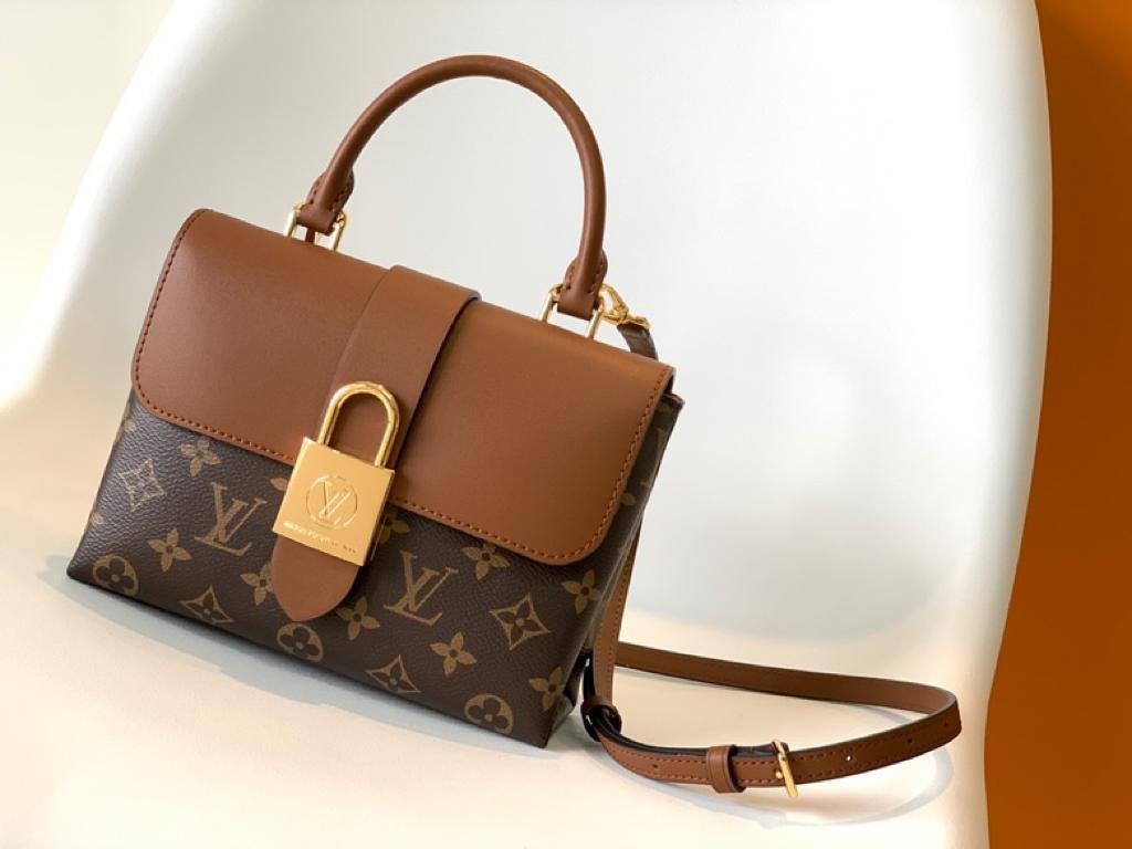 LV Locky BB Monogram Canvas Caramel Brown For Womtlm, Womtlm’s Handbags, Shoulder And Crossbody Bags 7.9in/20cm LV M44654