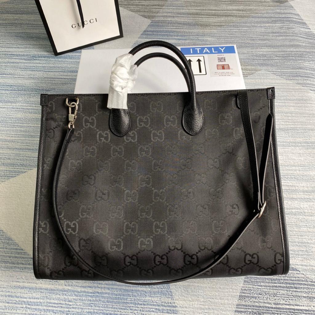 gg Off The Grid Tote Bag Black gg Nylon For Womtlm  17in/43cm gg 630353 H9HAN 1000