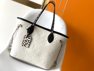 LV Neverfull MM Tote Bag Wild At Heart Monogram Empreinte Cream For Womtlm,  Shoulder Bags 12.2in/31cm LV M58525