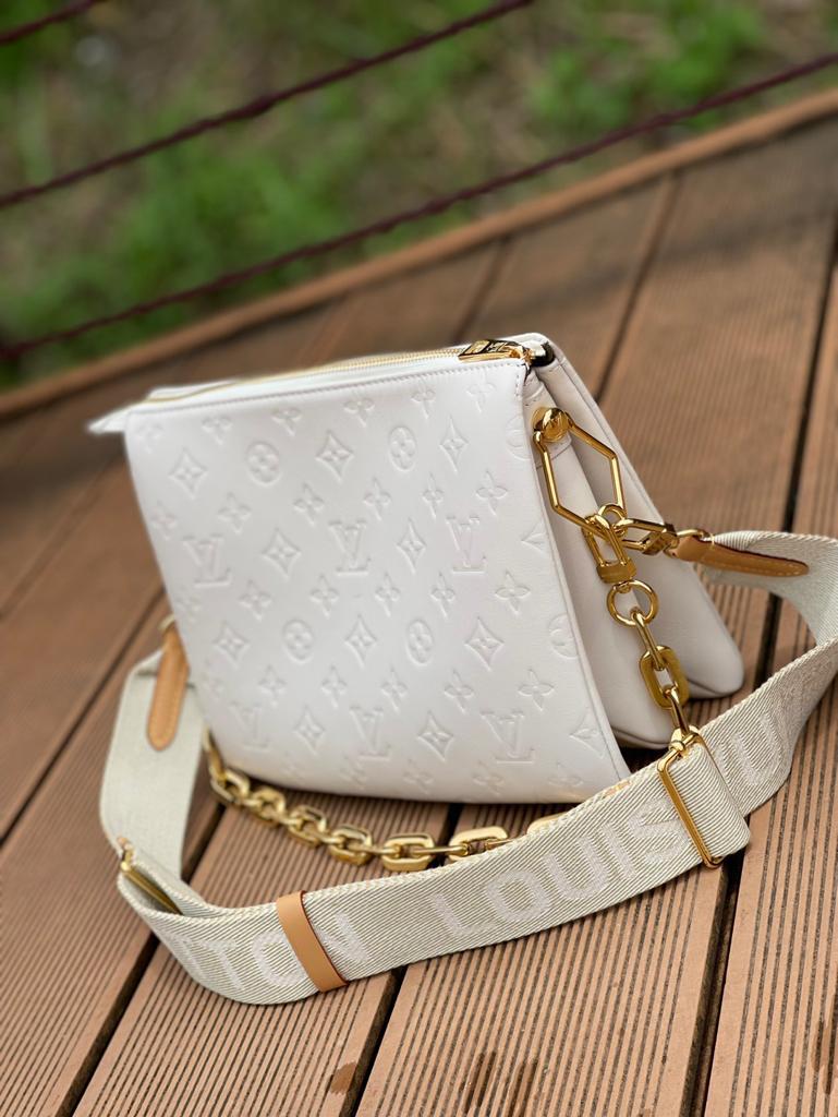 LV Coussin PM Monogram Embossed Puffy White For Womtlm,  Shoulder And Crossbody Bags 10.2in/26cm LV M57793