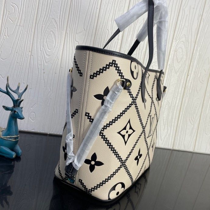 LV Neverfull MM Monogram Empreinte Beige For Womtlm,  Tote Bags 12.2in/31cm LV M46039