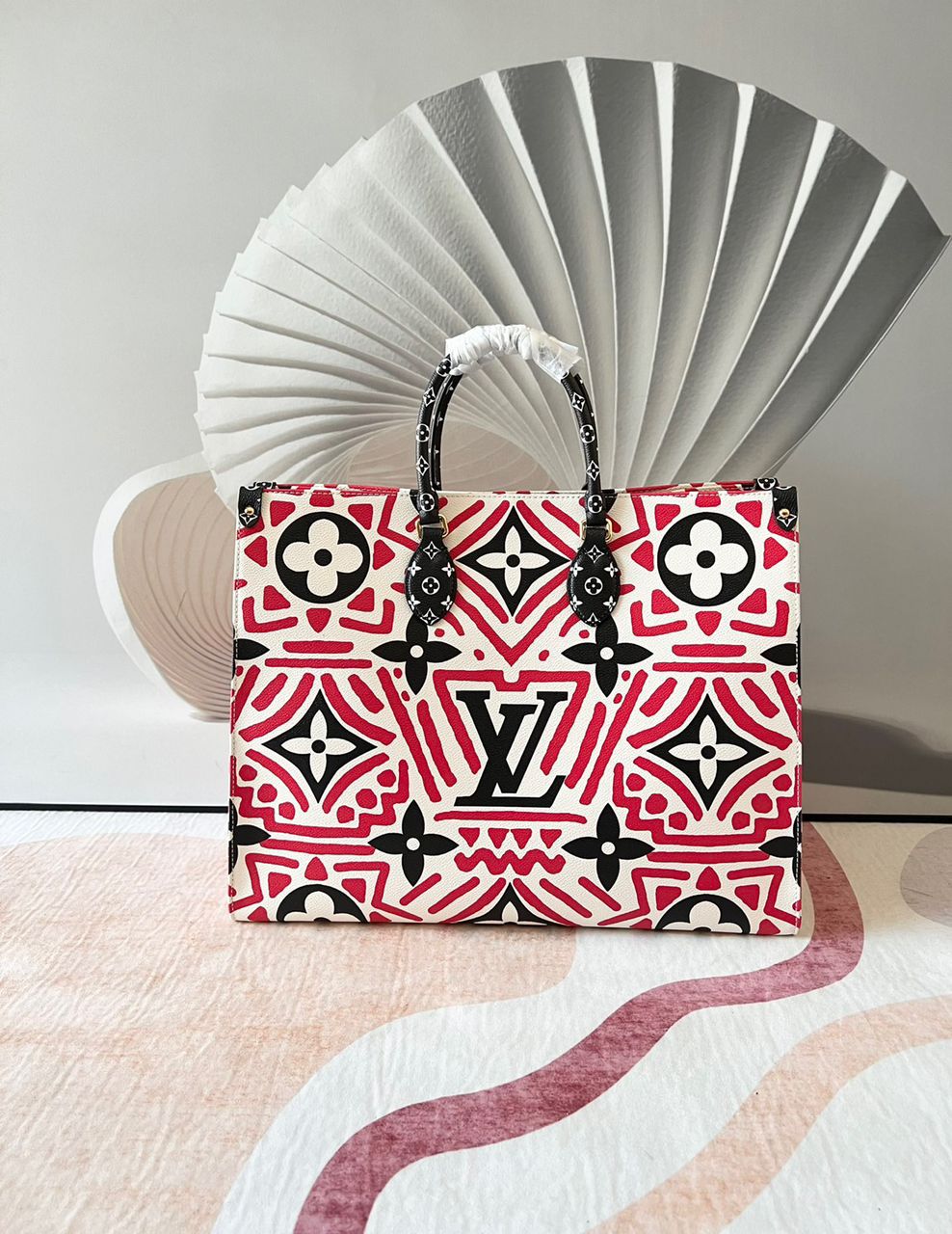 LV LV Crafty OnTheGo GM Tote Bag Monogram Giant Red For Womtlm, Womtlm’s Handbags, Shoulder Bags 16.1in/41cm LV M45358