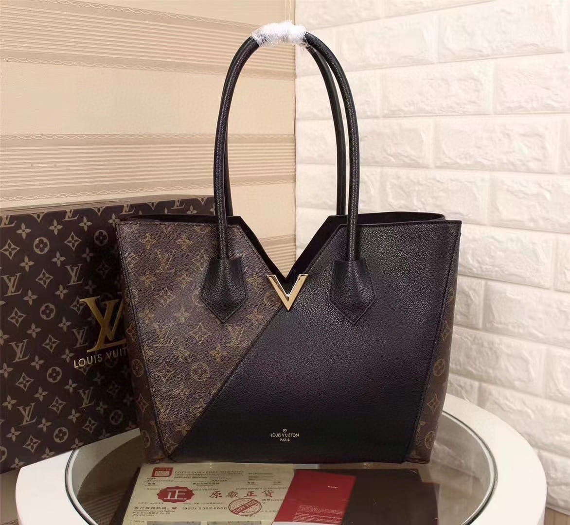 LV Kimono MM Tote Bag Monogram Canvas Black For Womtlm, WoHandbag Shoulder Bags 15.4in/39cm LV M41855