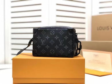 LV Mini Soft Trunk Monogram Eclipse Canvas By Virgil Abloh For Mtlm, Bags, Shoulder And Crossbody Bags 7.3in/18.5cm LV M44735