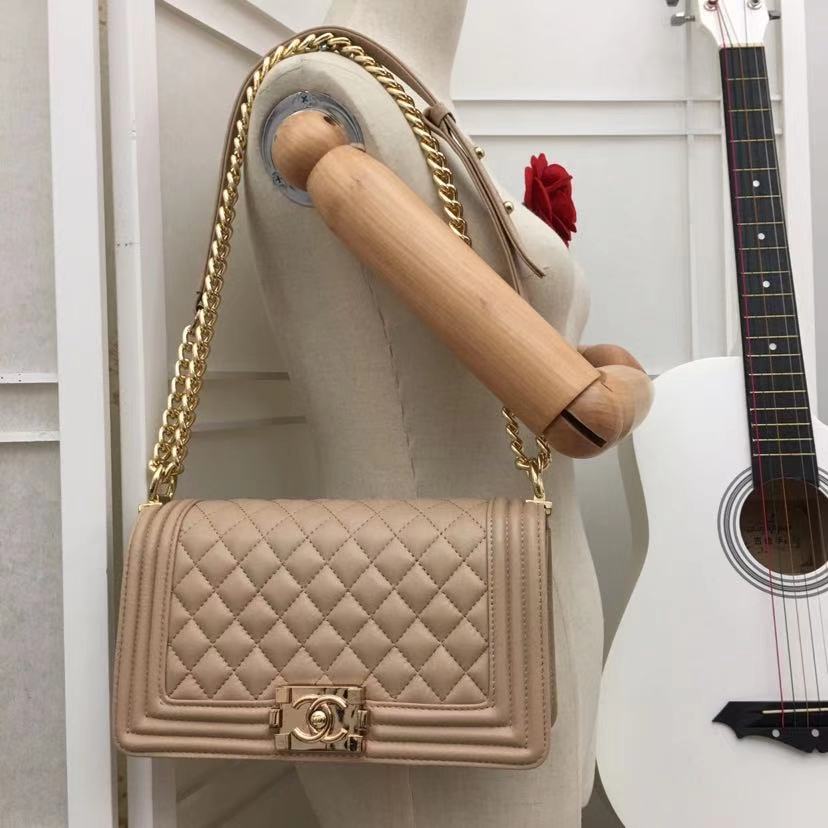 CHLMedium Classic Handbag Yellowish Brown For Womtlm, Womtlm&#8217;s HandBag, Shoulder And Crossbody Bags 9.8in/25cm A67086