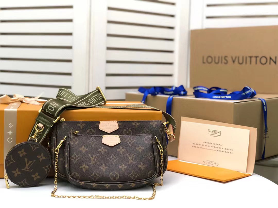 LV Multi Pochette Accessoires Monogram Canvas Khaki For Womtlm,  Shoulder And Crossbody Bags 9.4in/24cm LV M44813