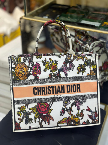 Christian Dior Women Bag  High-Quality Denim Tote (White/Brown/Black)