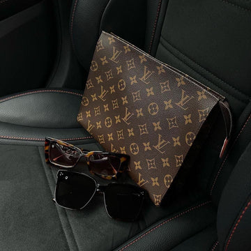 Louis Vuitton Crossbody Women Pouch  2-Piece Set (Brown/Pink)