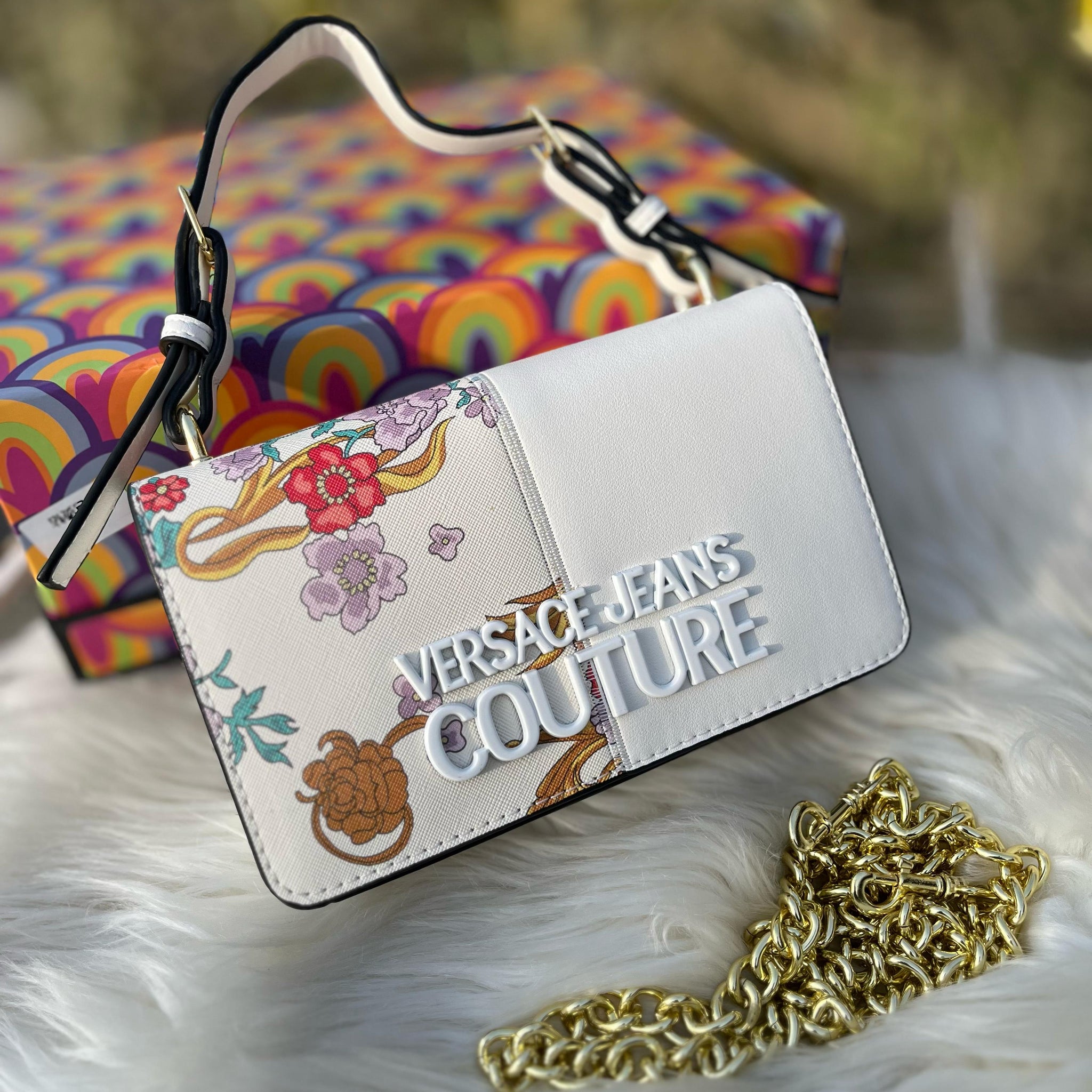 Versace Crossbody Shoulder Bag  Timeless Luxury (White-1)