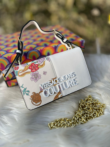 Versace Crossbody Shoulder Bag  Timeless Luxury (White-1)