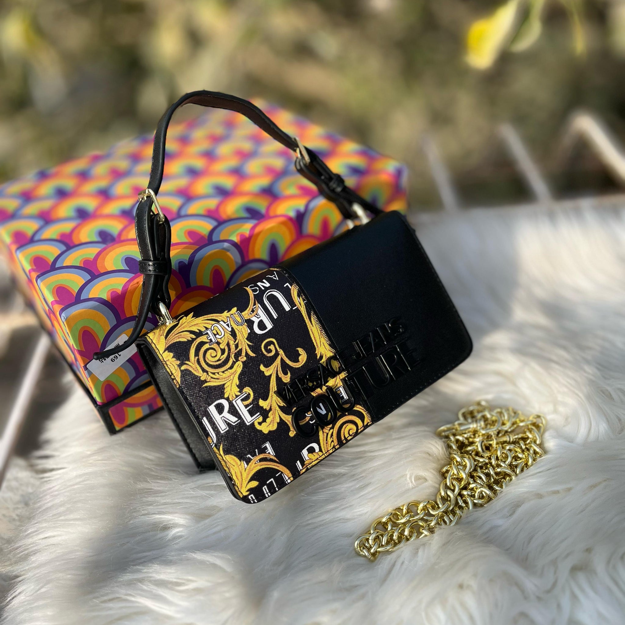 Versace Crossbody Shoulder Bag  Timeless Luxury (Black-2)