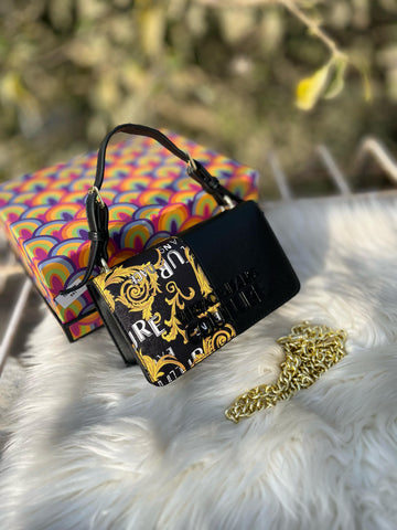 Versace Crossbody Shoulder Bag  Timeless Luxury (Black-2)