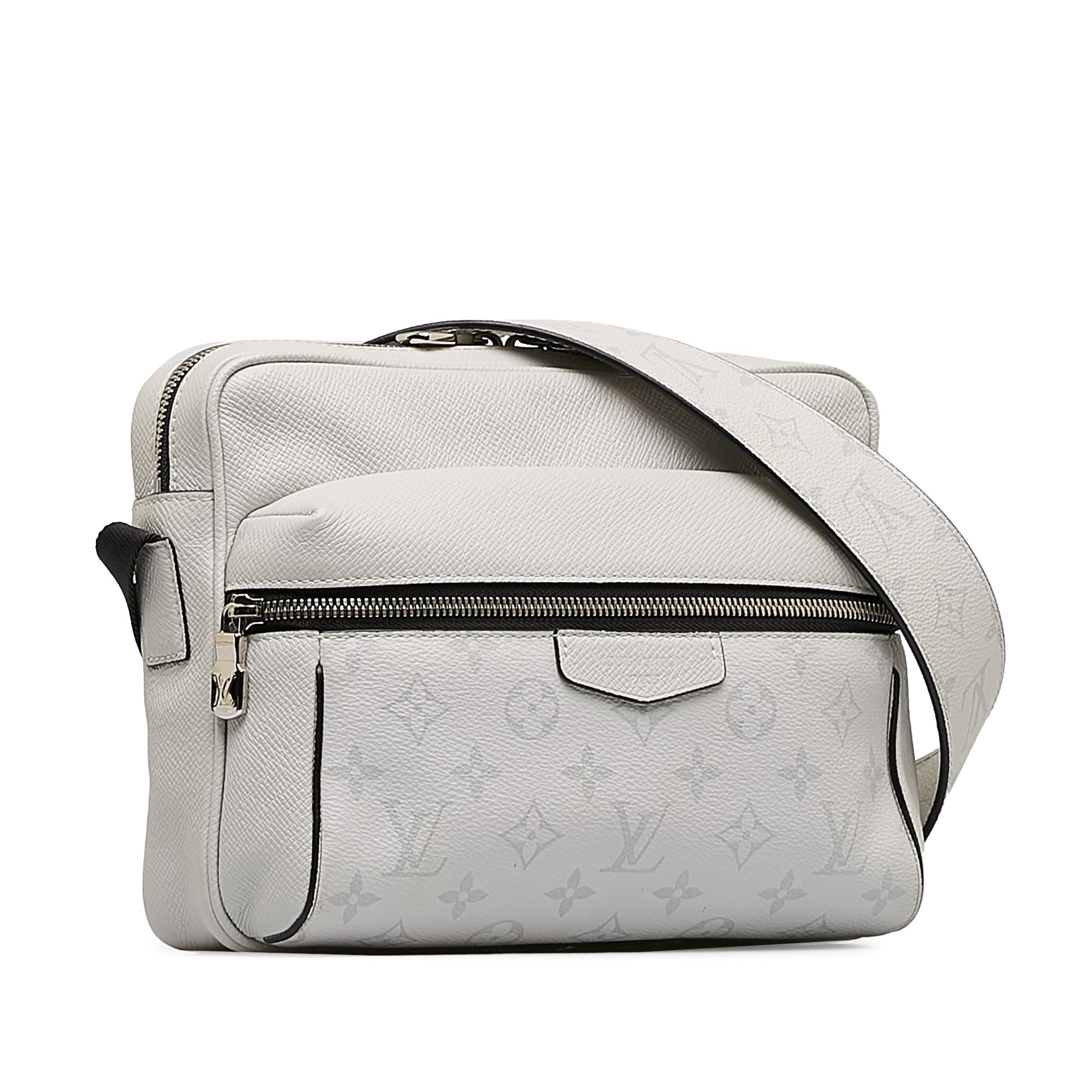 White Louis Vuitton Monogram Taigarama Outdoor Messenger Crossbody Bag