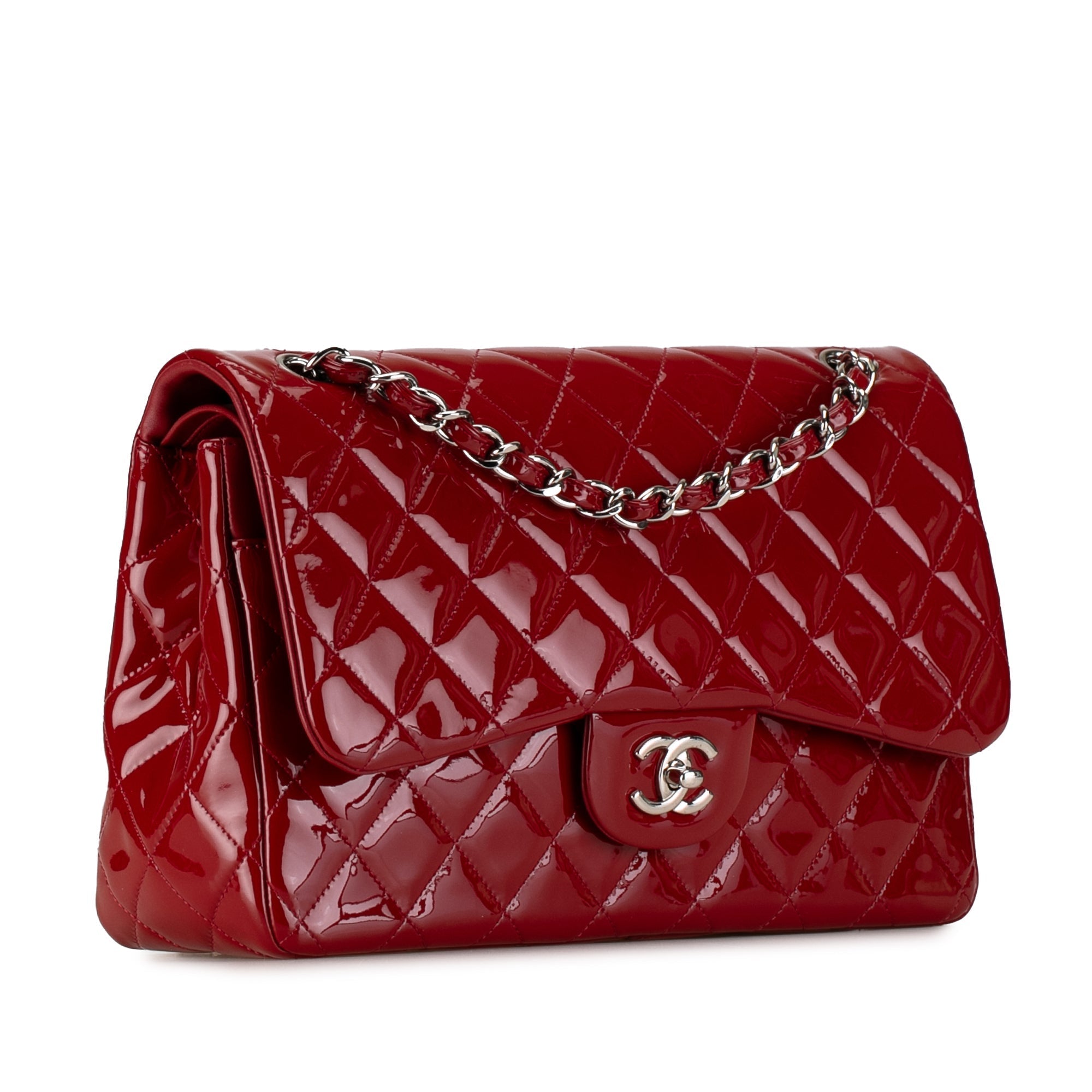 Chanel Jumbo Classic Patent Double Flap Shoulder Bag