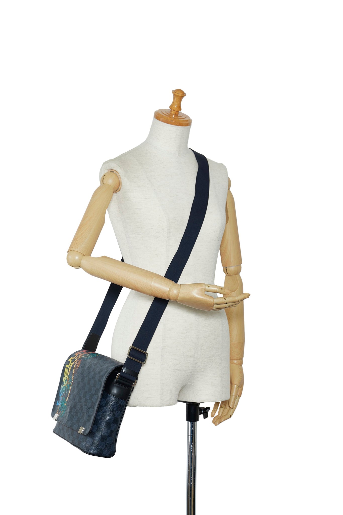 Black Louis Vuitton Damier Cobalt Jungle District Messenger PM Crossbody Bag