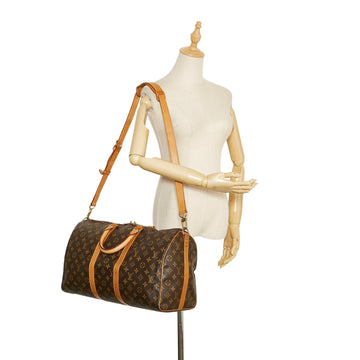 LOUIS VUITTON Monogram Keepall Bandouliere 45 Brown