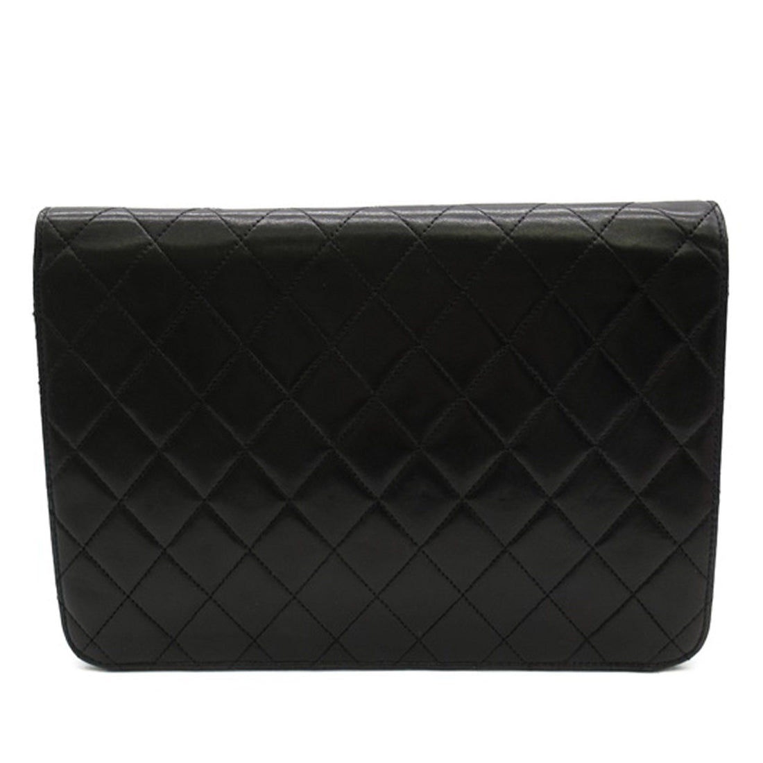 Chanel CC Quilted Lambskin Single Flap Crossbody Bag
