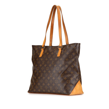 Brown Louis Vuitton Monogram Cabas Mezzo Tote Bag