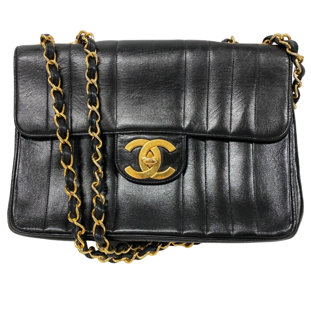 CHANEL Shoulder Bag lambskin black Big Coco Mademoiselle 30