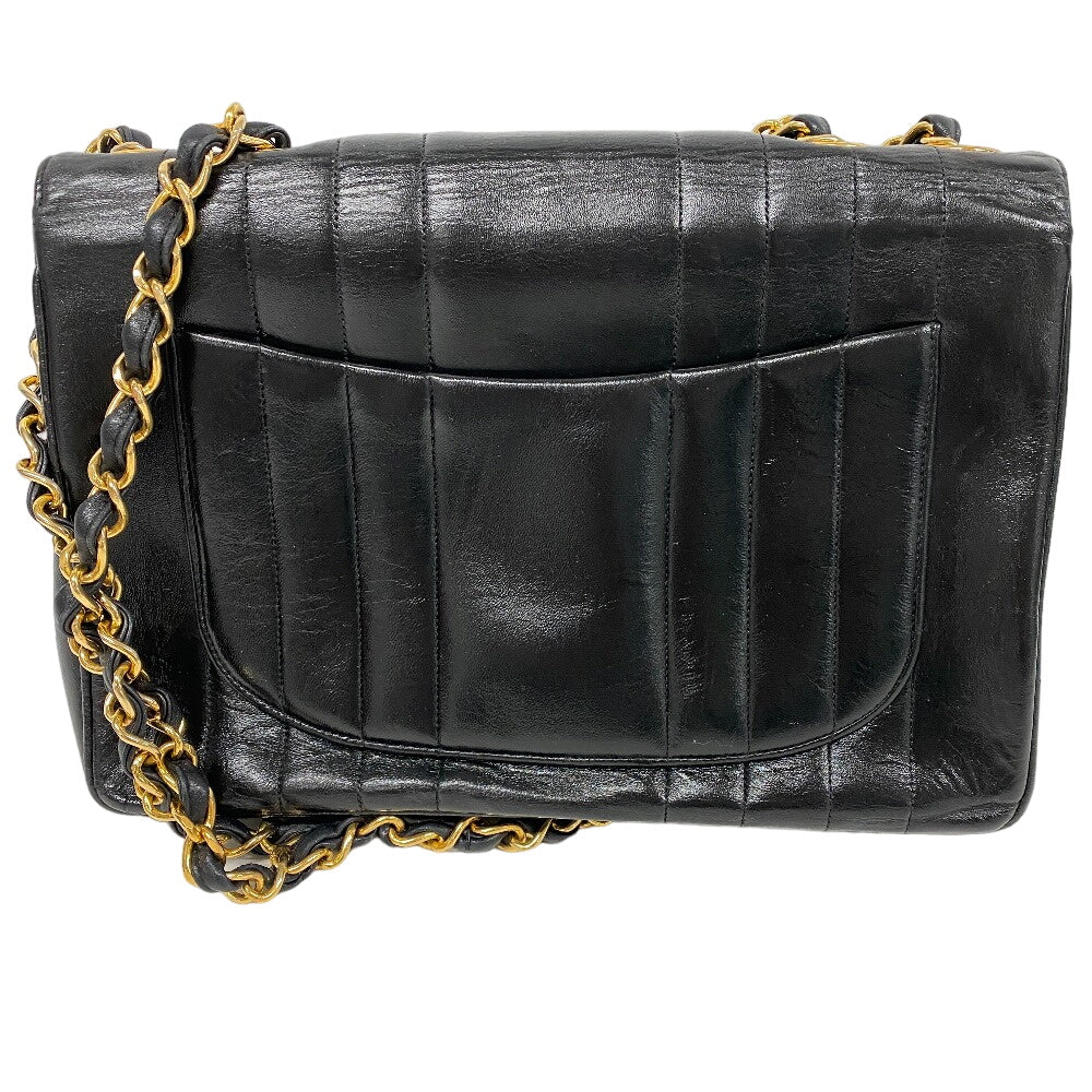 CHANEL Shoulder Bag lambskin black Big Coco Mademoiselle 30