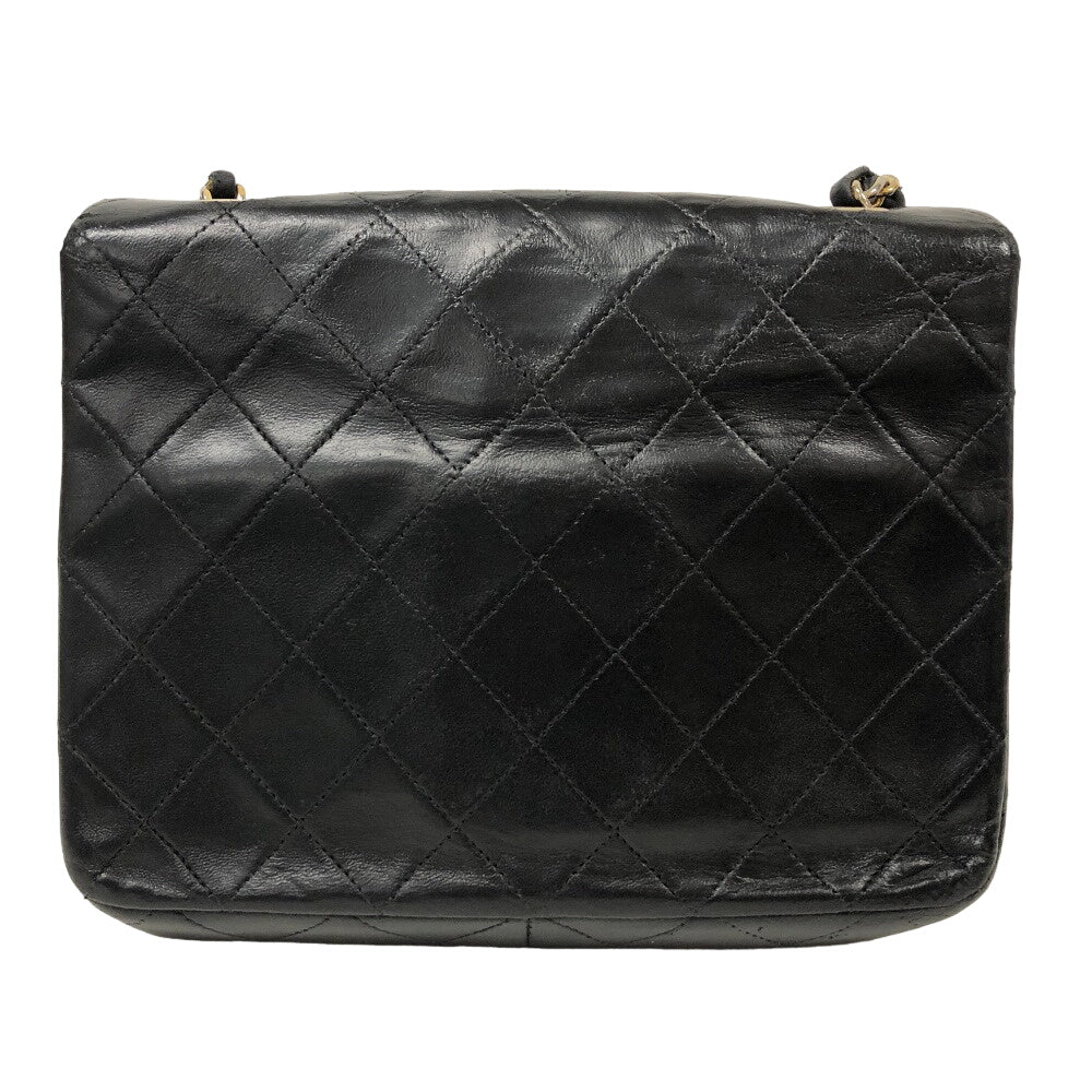 CHANEL Shoulder Bag lambskin black COCO Mark Mini matrasse