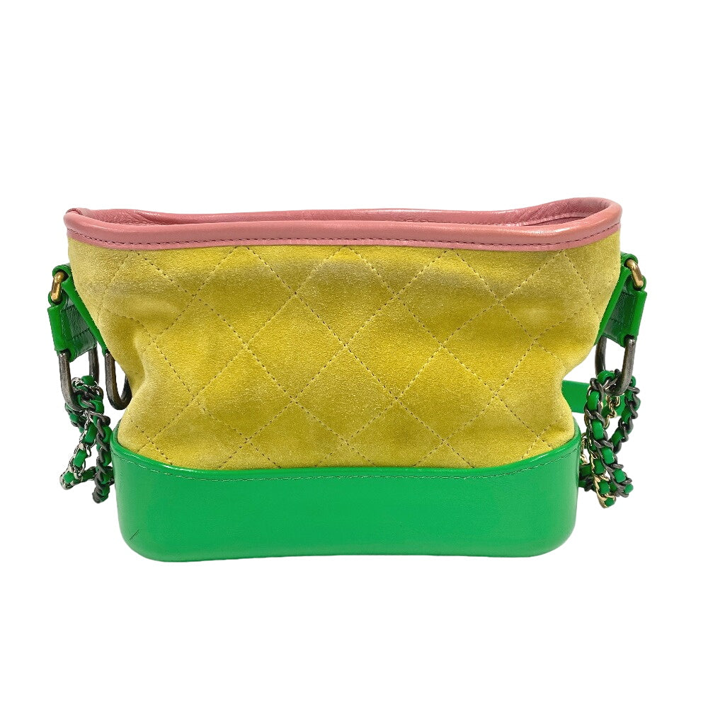 CHANEL Shoulder Bag Suede, Leather yellow COCO Mark Gabriel de Chanel