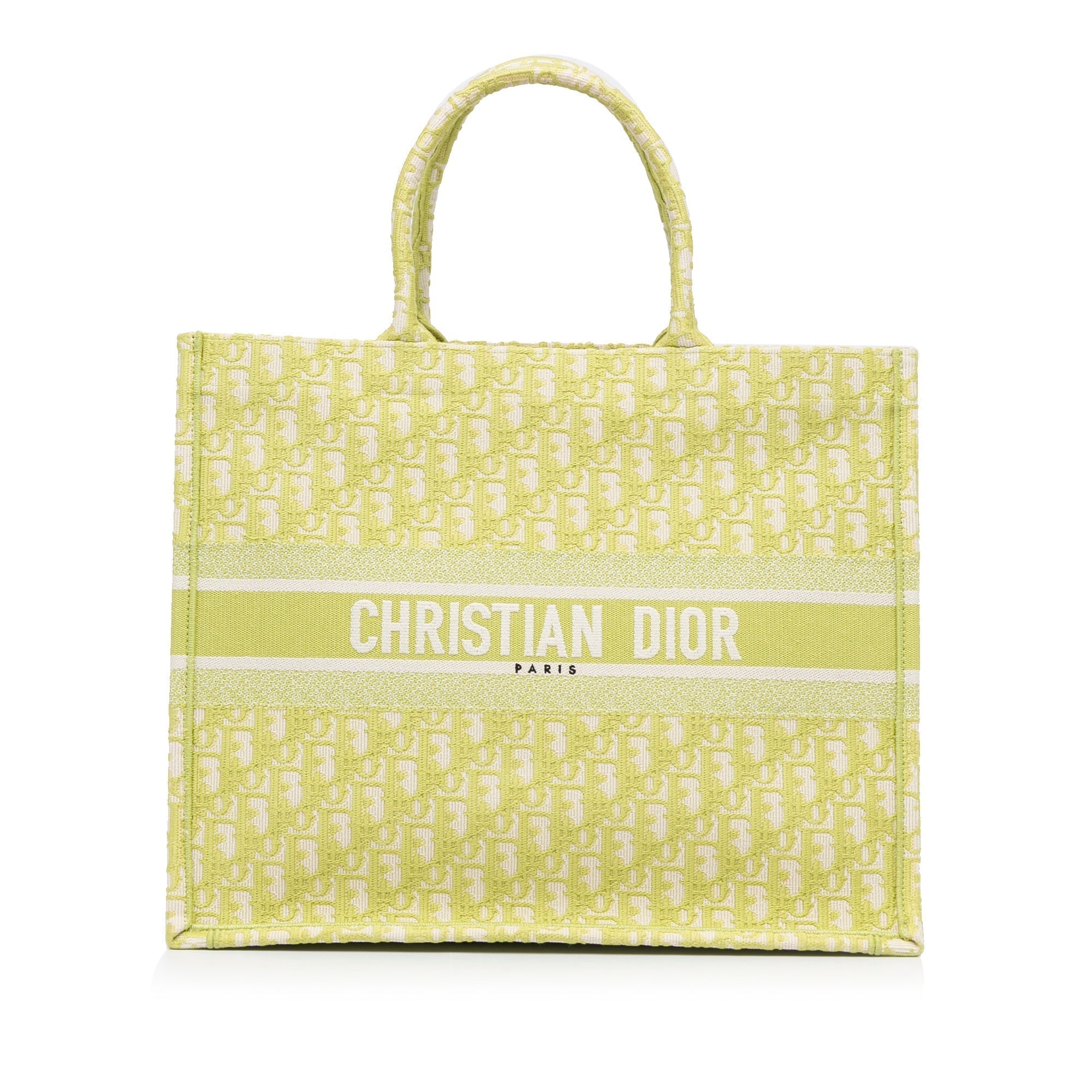 Dior Book Tote Green Oblique Canvas
