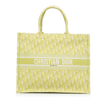 Dior Book Tote Green Oblique Canvas