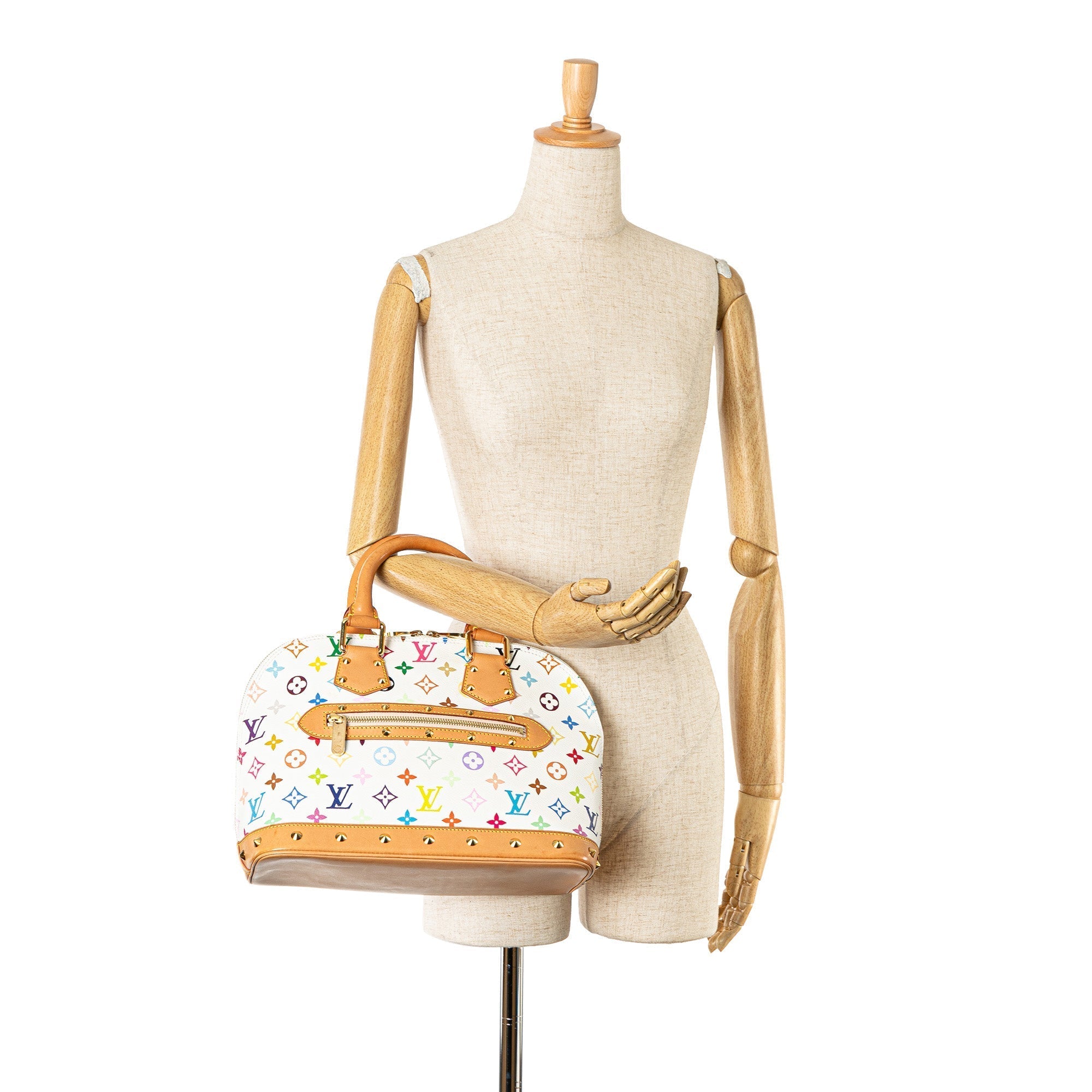 White Louis Vuitton Monogram Multicolore Alma PM Handbag
