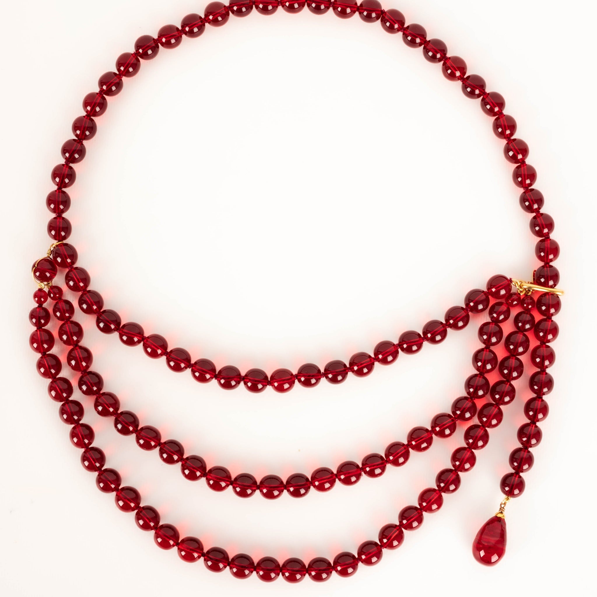 Ceinture de perles rouges Chanel 1992