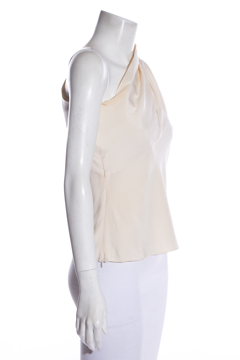 Lanvin Cream One Shoulder Blouse SZ 42