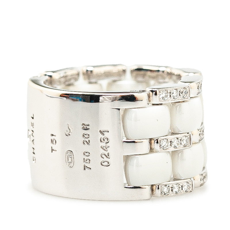 Chanel Ultra Ring Ring #48 K18WG White G Ceramic  CHANEL