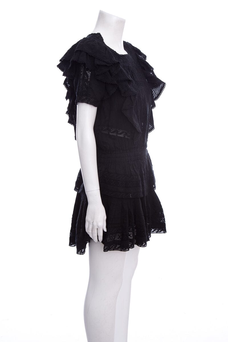 LOVESHACKFANCY Black Dress SZ XS NWT