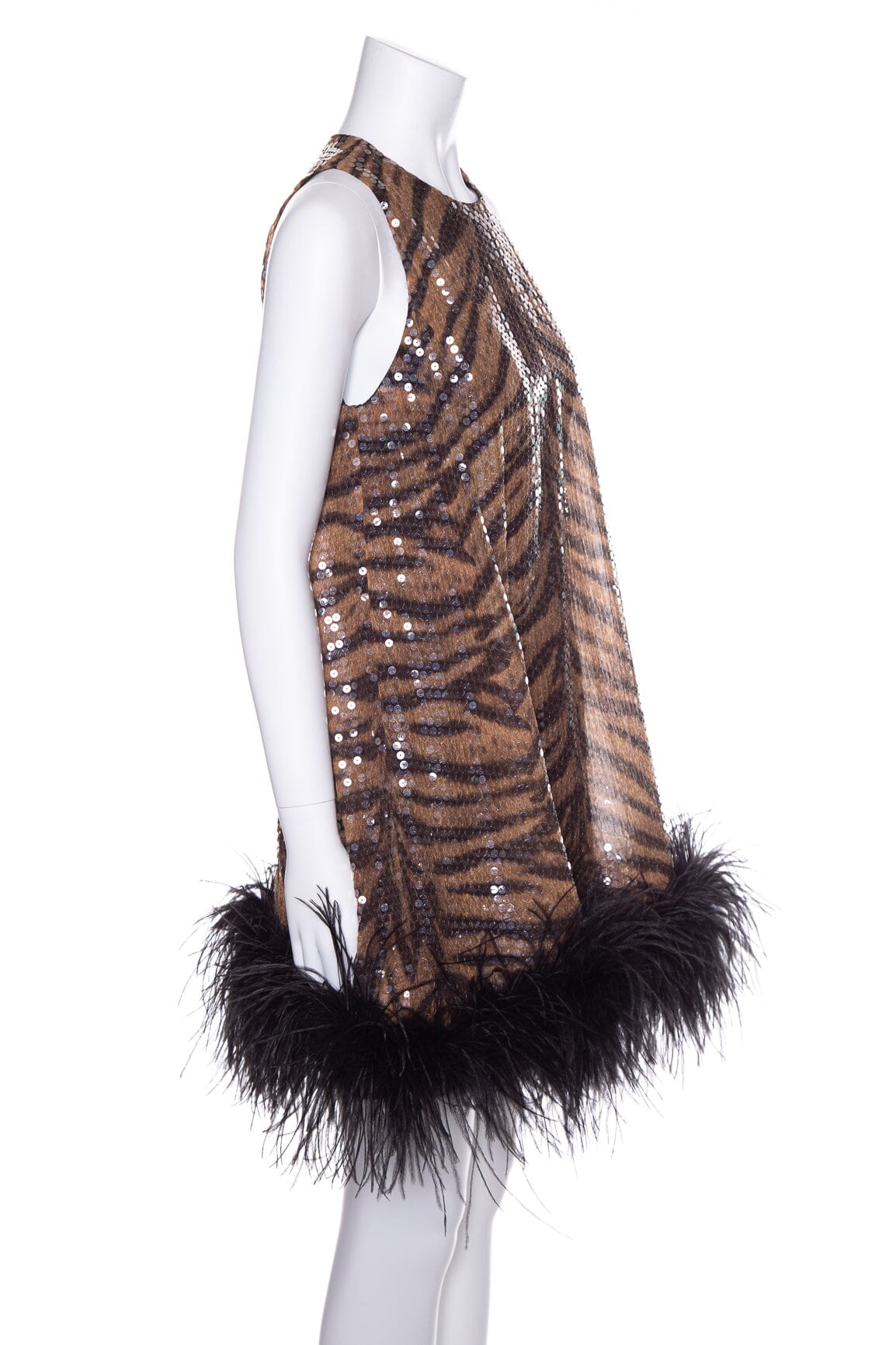 Chicago Tiger Print Sequin Mini Dress SZ N/A