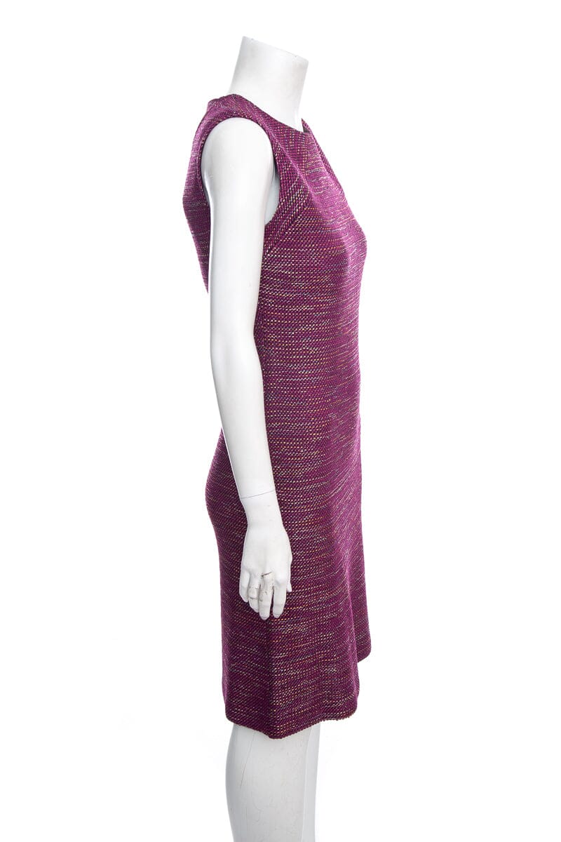 ST. JOHN Purple Knit Sleeveless Knee Length Dress SZ 2