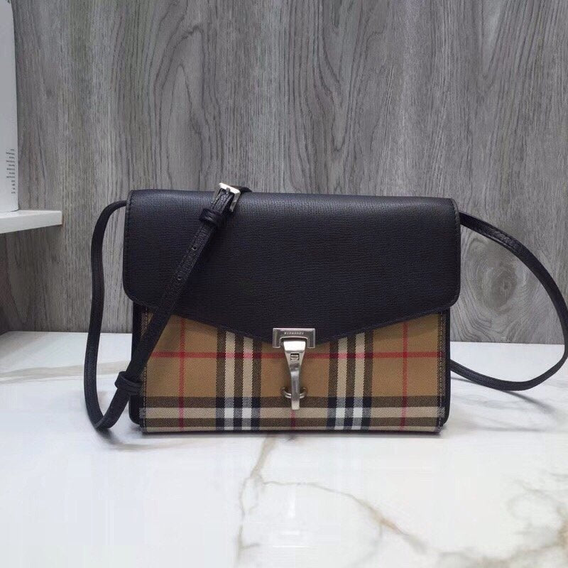 BB Small Vintage Check And Crossbody Bag Black For Womtlm, Bags 9in/24cm