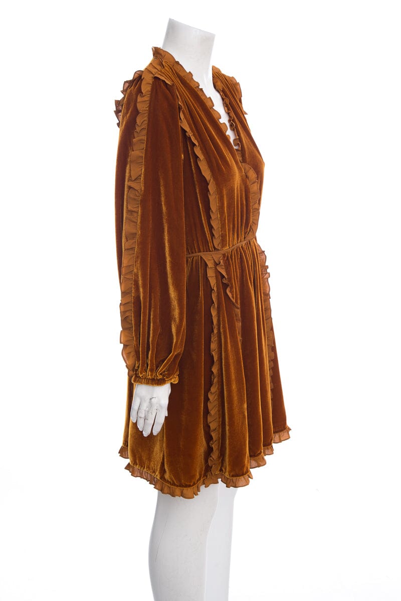 Ulla Johnson Marigold Velvet Long Sleeve Dress SZ 4