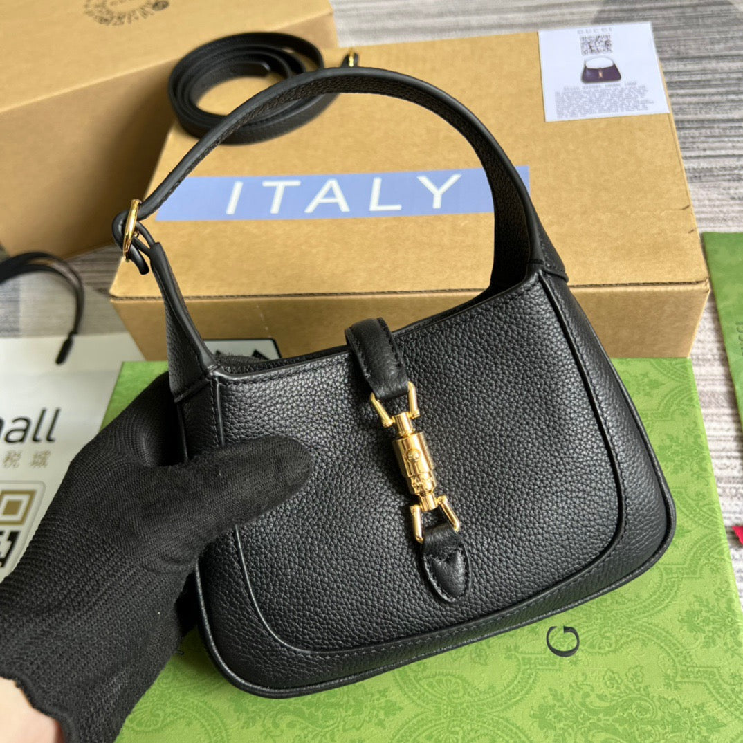 gg Jackie 1961 Mini Shoulder Bag Black For Womtlm, Womtlm&#8217;s Bags 7.5in/19cm gg ?637091 10O0G 1000