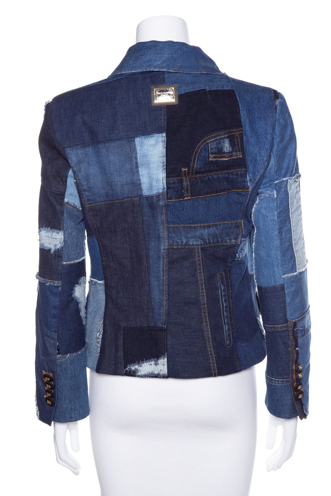 Dolce & Gabbana Denim Patchwork Jacket SZ 44