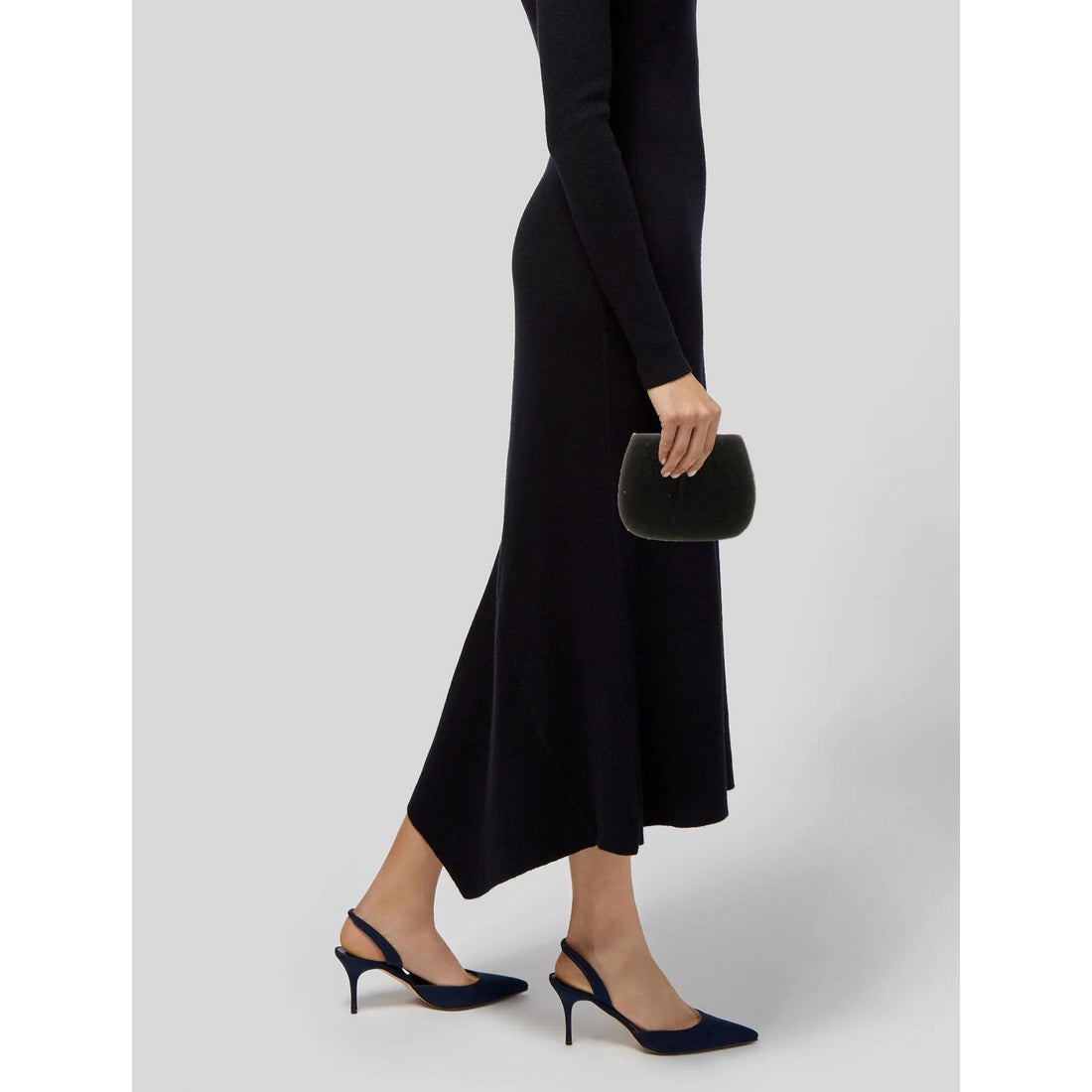 Judith Leiber, snakeskin & suede 2way evening bag w amethyst