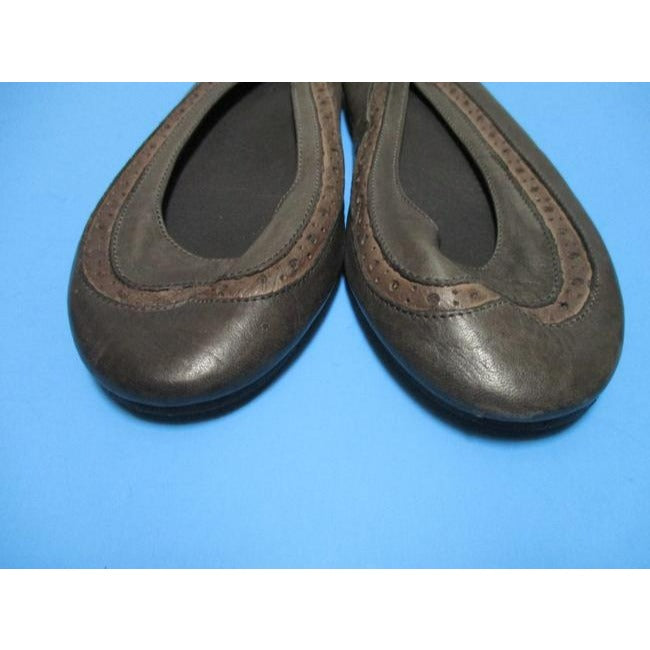 Bata Brown Bronze Band Ballet Flats Size Eu