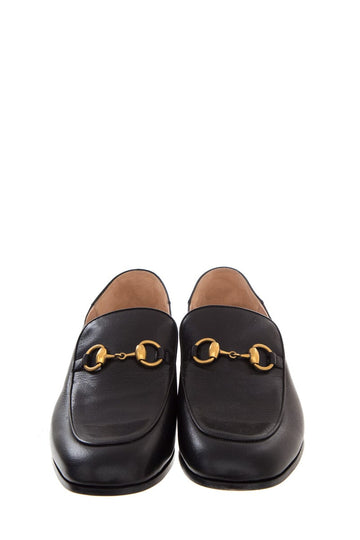 Gucci Black Horsebit & Rhinestone Detail Loafers SZ 41.5