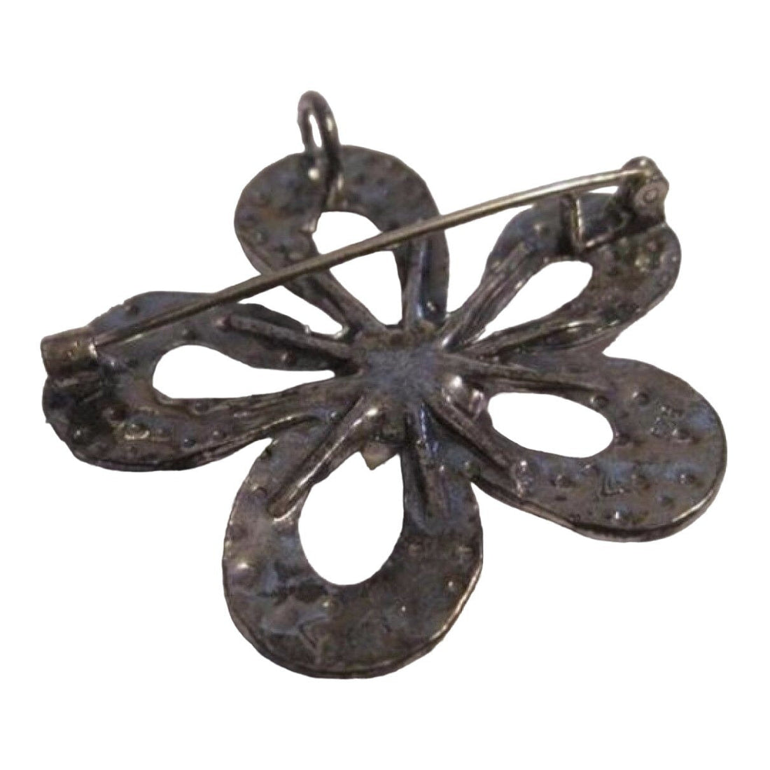 Silpada, vintage, Modernist style, sterling silver & white topaz, signed, artisan, pendant/brooch