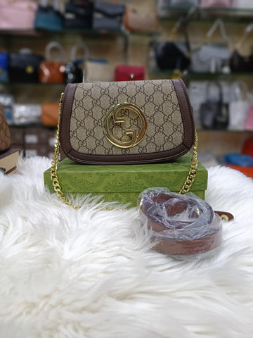GUCCI BLONDIE SMALL SHOULDER BAG  LUXURY & STYLE (Brown/Beige)