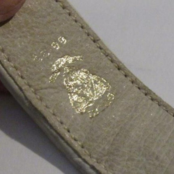 Vintage Early Gucci Navy Blue & White Belt