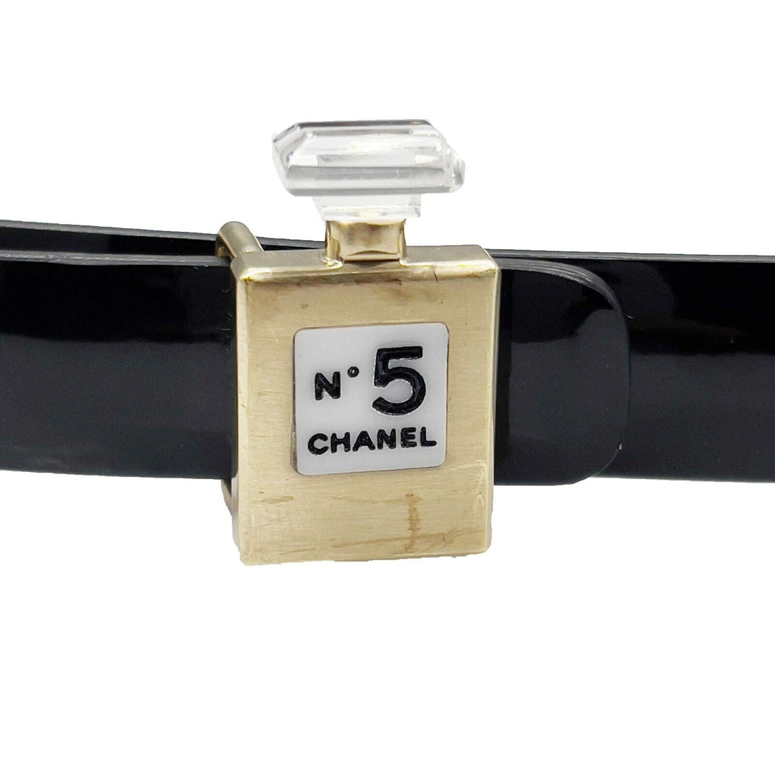 CHANEL - B12 A Slim Black Belt - Perfume No.5 Bottle Buckle - 75 / 30