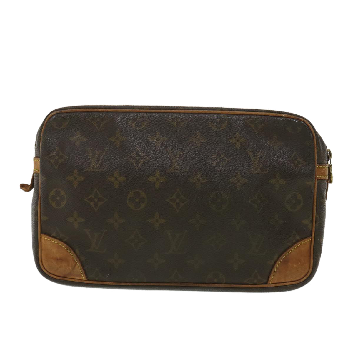 LOUIS VUITTON Monogram Compiegne 28 Clutch Bag M51845 LV Auth ac1487