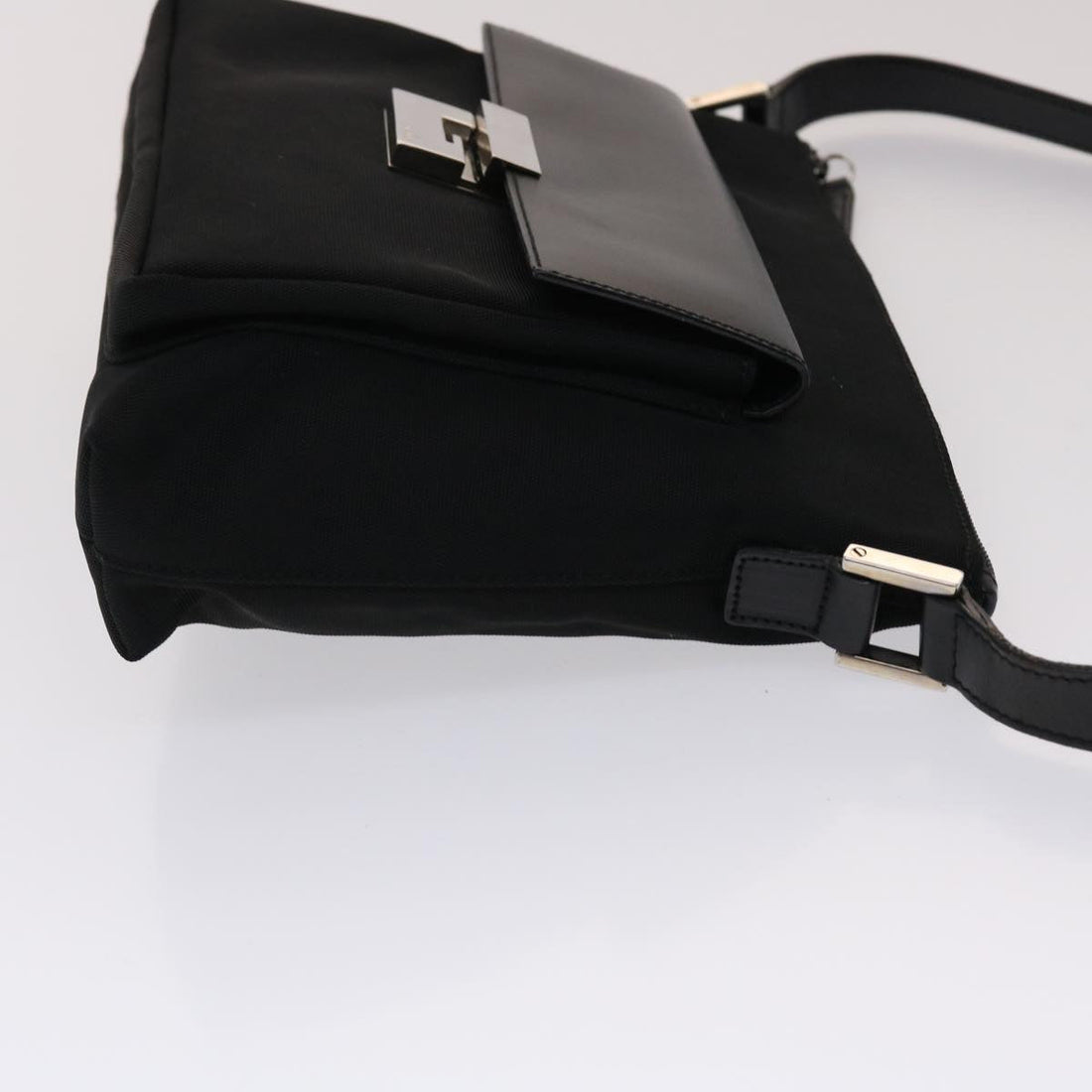 GUCCI Shoulder Bag Nylon Leather Black 00228650504  ac2038