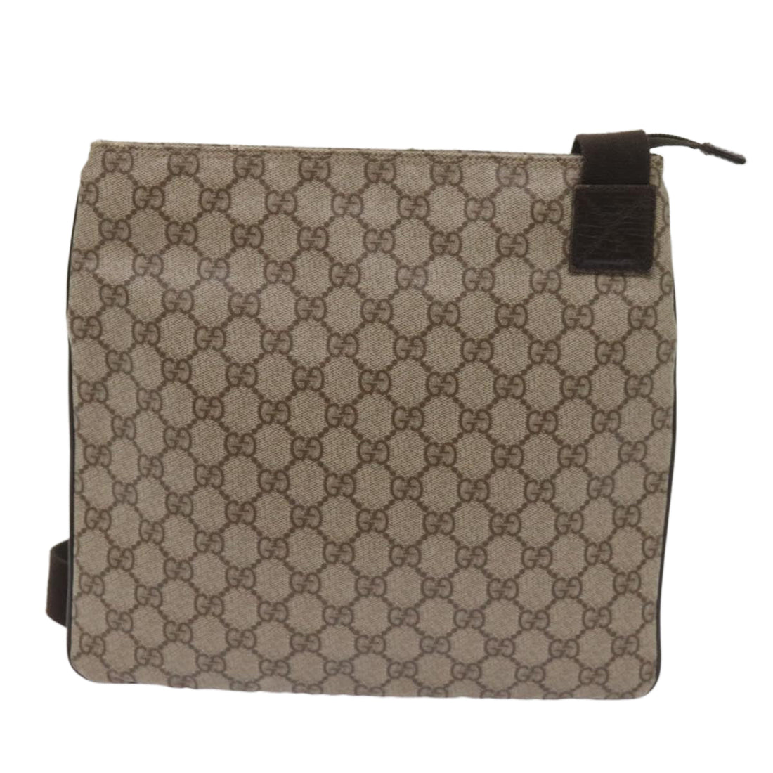 GUCCI GG Canvas Shoulder Bag PVC Beige 141626 Auth ac2721